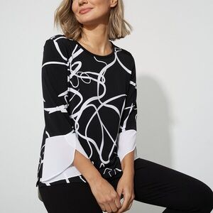 Joseph Ribkoff Abstract Sleeve Top Style 223028